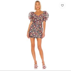 And Ever More Dress in Black Garden Floral